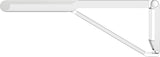 KEUCO AXESS Stützklappgriff WC 700 mm silber-eloxiert/schwarz – Wandmontage