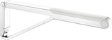 KEUCO AXESS Stützklappgriff WC 700 mm silber-eloxiert/schwarz – Wandmontage