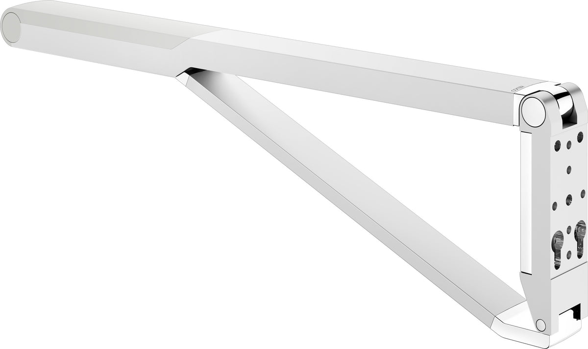 KEUCO AXESS Stützklappgriff WC 700 mm silber-eloxiert/schwarz – Wandmontage