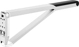 KEUCO AXESS Stützklappgriff WC 700 mm silber-eloxiert/schwarz – Wandmontage