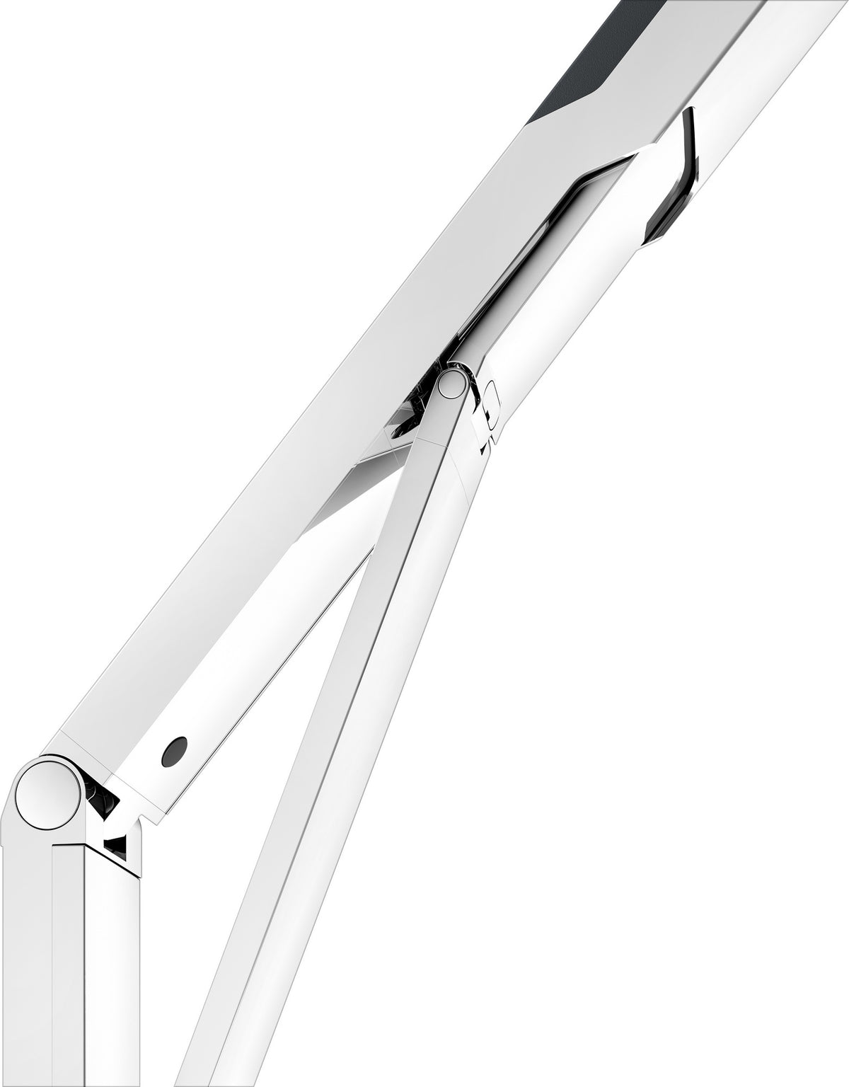 KEUCO AXESS Stützklappgriff WC 700 mm silber-eloxiert/schwarz – Wandmontage