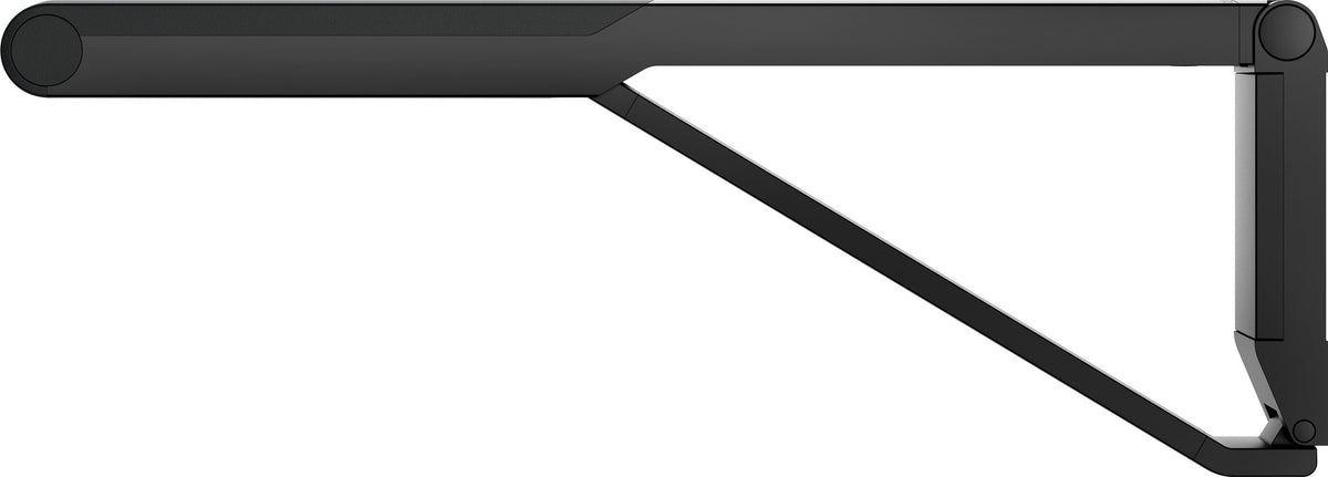 KEUCO AXESS Stützklappgriff WC 700 mm silber-eloxiert/schwarz – Wandmontage