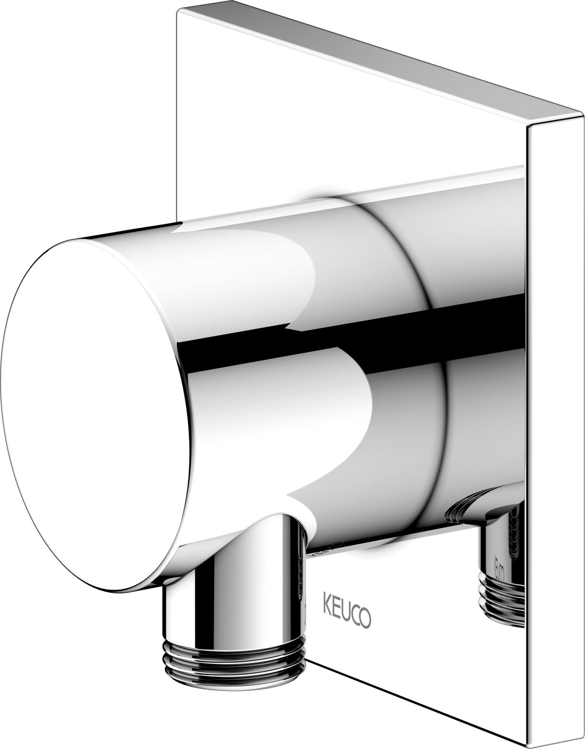 KEUCO IXMO Schlauchanschluss 59592 mit Brausehalter, rund, verchromt