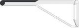 KEUCO AXESS Stützklappgriff WC 700 mm silber-eloxiert/schwarz – Wandmontage
