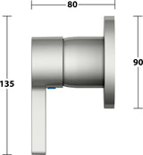 KEUCO Edition 400 Einhebelmischer Unterputz verchromt – Fertigmontageset mit Temperaturbegrenzung