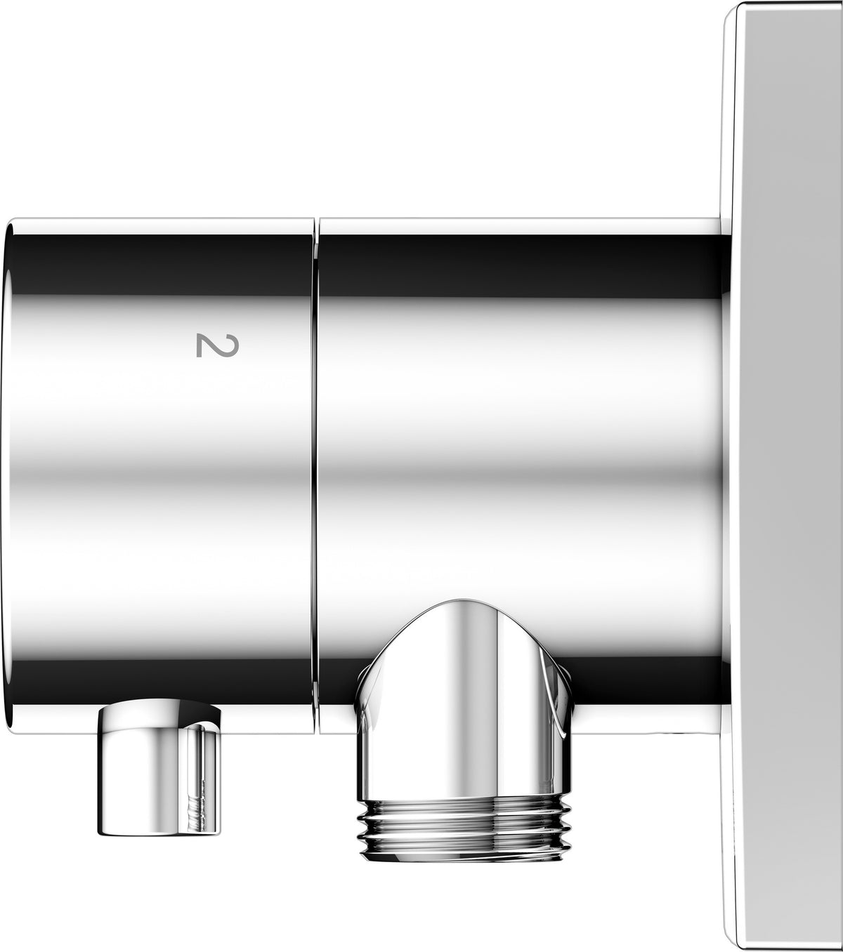 KEUCO IXMO Comfort 3-Wege-Ab- und Umstellventil, rund, verchromt – Unterputz