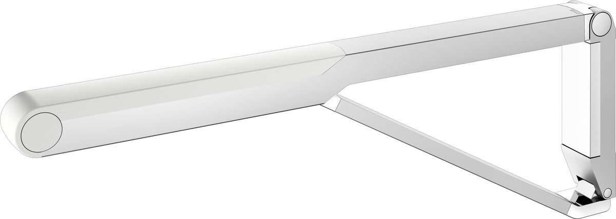 KEUCO AXESS Stützklappgriff WC 700 mm silber-eloxiert/schwarz – Wandmontage