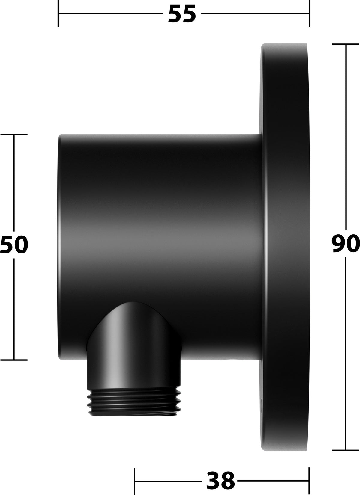 KEUCO IXMO Schlauchanschluss 59592 mit Brausehalter, rund, verchromt