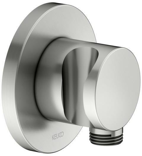 KEUCO IXMO Schlauchanschluss 59592 mit Brausehalter, rund, verchromt
