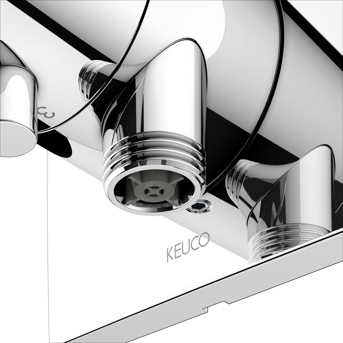 KEUCO IXMO Comfort 3-Wege-Ab- und Umstellventil, rund, verchromt – Unterputz