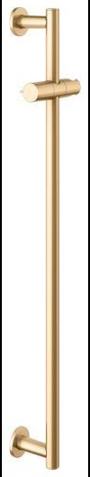 keine Angabe / keine Angabe / rund, Brauseschieber, Messing gebürstet, 855mm