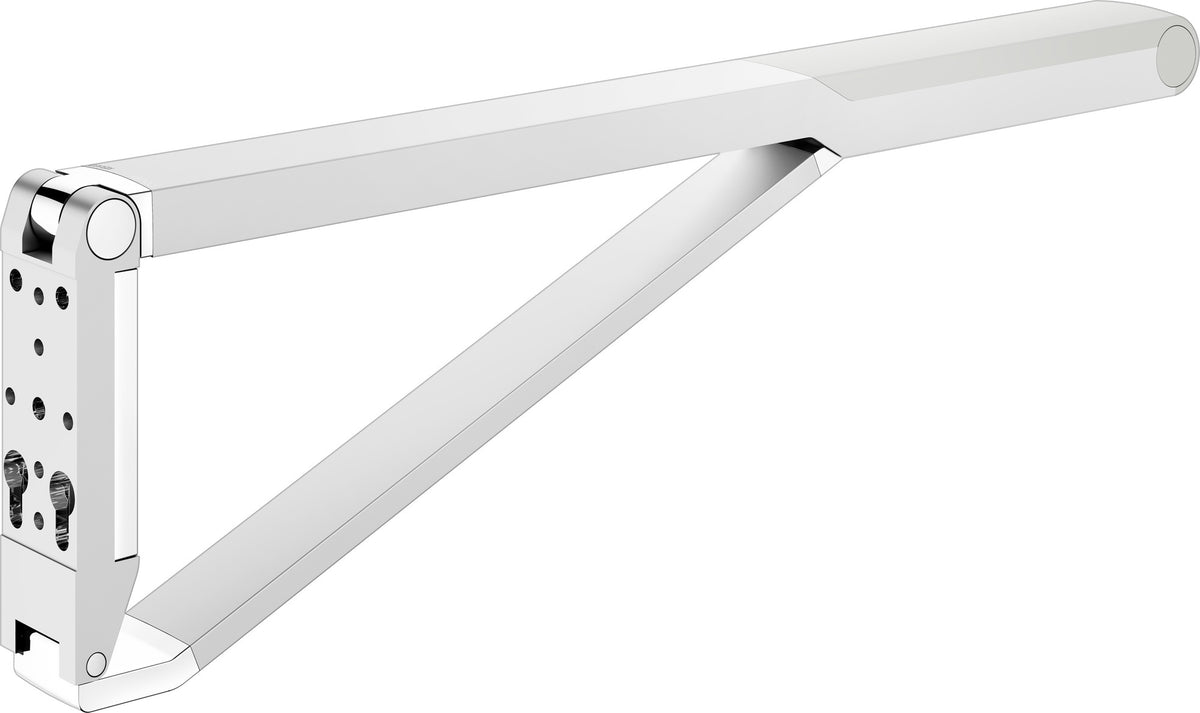 KEUCO AXESS Stützklappgriff WC 700 mm silber-eloxiert/schwarz – Wandmontage