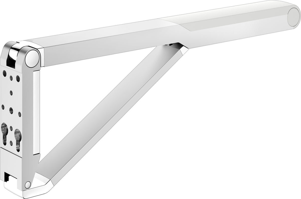 KEUCO AXESS Stützklappgriff WC 700 mm silber-eloxiert/schwarz – Wandmontage