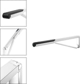 KEUCO AXESS Stützklappgriff WC 700 mm silber-eloxiert/schwarz – Wandmontage