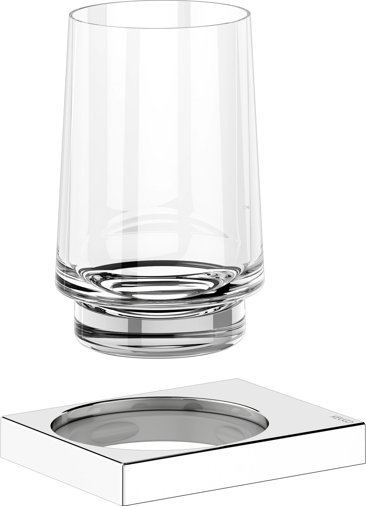 KEUCO Edition 11 Glashalter mit Echtkristall-Glas, verchromt – Wandmontage