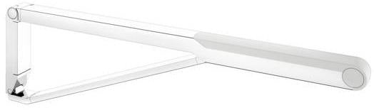 KEUCO AXESS Stützklappgriff WC 700 mm silber-eloxiert/schwarz – Wandmontage