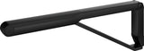 KEUCO AXESS Stützklappgriff WC 700 mm silber-eloxiert/schwarz – Wandmontage