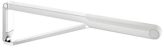 KEUCO AXESS Stützklappgriff WC 700 mm silber-eloxiert/schwarz – Wandmontage