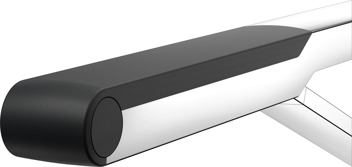 KEUCO AXESS Stützklappgriff WC 700 mm silber-eloxiert/schwarz – Wandmontage