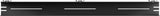 KEUCO Duschablage 24953 auf Maß – 400-600 x 120 x 90 mm, schwarz matt, Aluminium, mit Haken