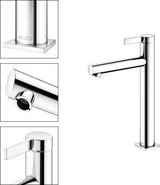 KEUCO IXMO Pure Einhebel-Waschtischmischer 210 mm ohne Ablaufgarnitur, verchromt