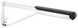 KEUCO AXESS Stützklappgriff WC 700 mm silber-eloxiert/schwarz – Wandmontage