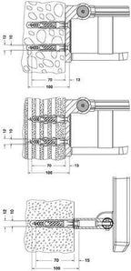 2 Plan Care 34991, 2xSenkschr.10x80 V2A 2xDübel UX12