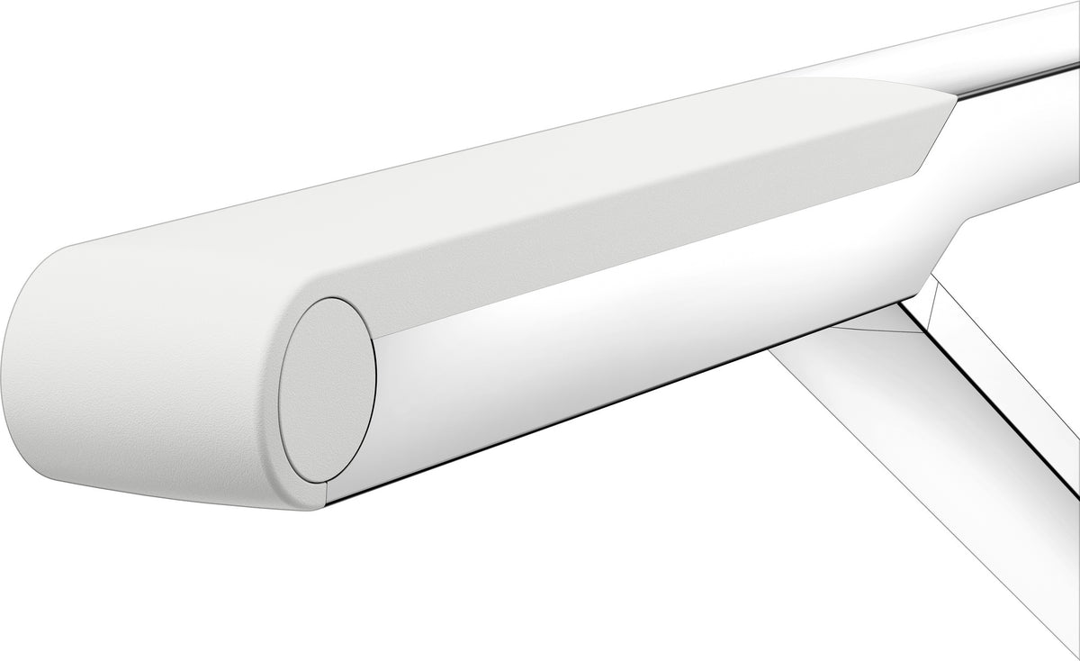 KEUCO AXESS Stützklappgriff WC 700 mm silber-eloxiert/schwarz – Wandmontage