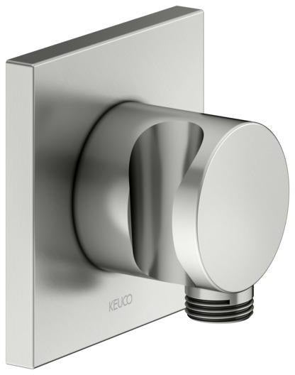 KEUCO IXMO Schlauchanschluss 59592 mit Brausehalter, rund, verchromt