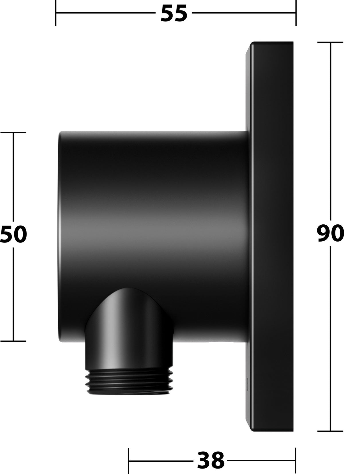 KEUCO IXMO Schlauchanschluss 59592 mit Brausehalter, rund, verchromt
