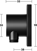 KEUCO IXMO Schlauchanschluss 59592 mit Brausehalter, rund, verchromt