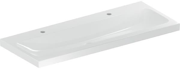 Geberit iCon Light Waschtisch 120x48 cm, 2 Hahnlöcher, mit Überlauf, weiß – Sanitärkeramik