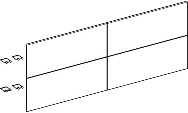 Geberit ONE Schubladenfronten-Set für Waschtisch-Unterschrank, 4 Schubladen, 135 cm, weiß hochglänzend