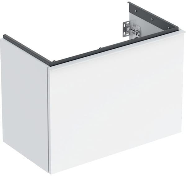 Geberit Acanto Unterschrank für Waschtisch 75 cm, 1 Schublade, weiß hochglänzend