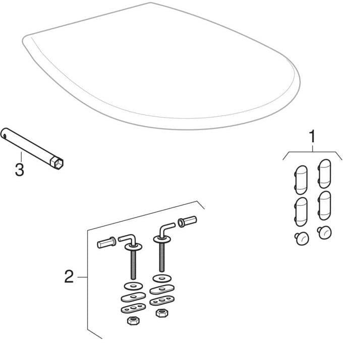 GEBERIT Renova WC-Sitz mit Deckel ägäis – Edelstahl-Scharniere, Duroplast, oval