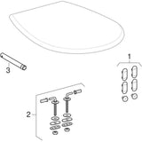 GEBERIT Renova WC-Sitz mit Deckel ägäis – Edelstahl-Scharniere, Duroplast, oval