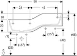 Geberit Bambini Spiel- und Waschlandschaft 90 cm, 2 Waschplätze, ohne Hahnloch, grün