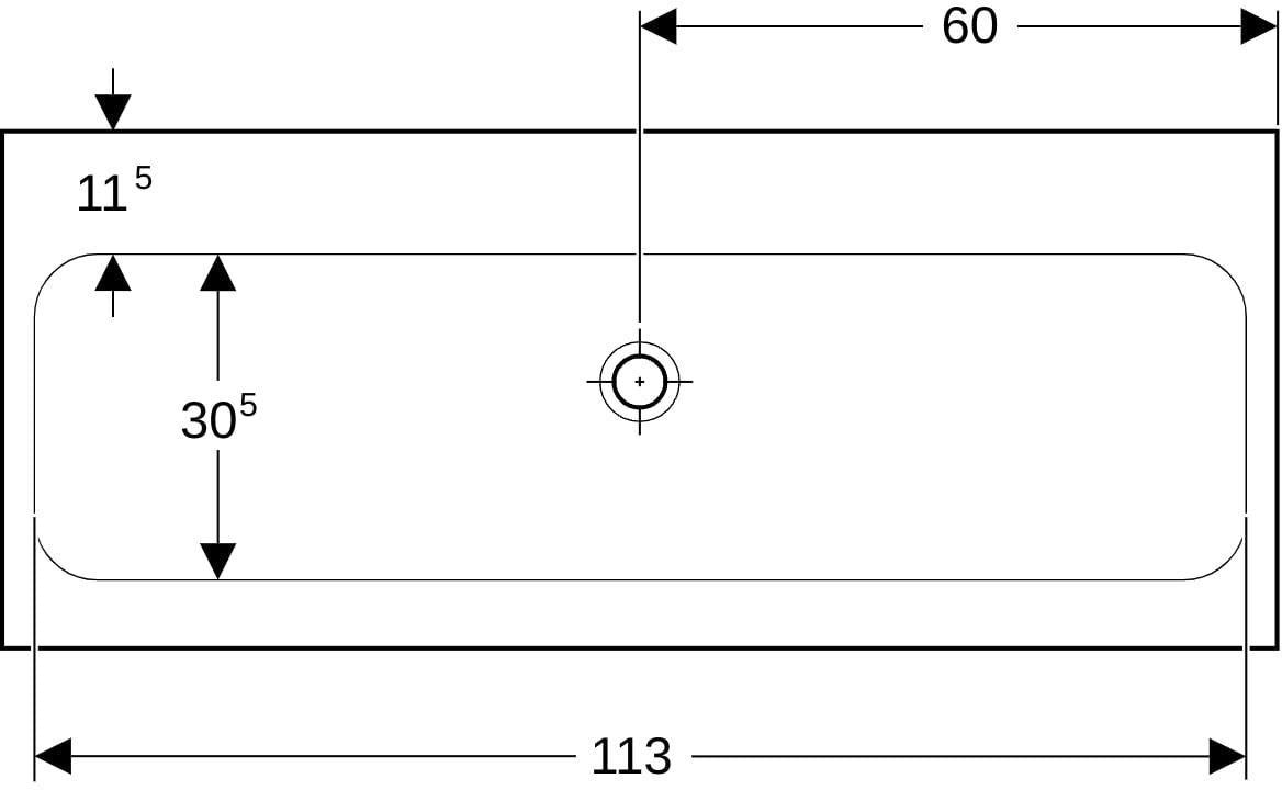 Geberit iCon Light Waschtisch 120x48 cm, 2 Hahnlöcher, mit Überlauf, weiß – Sanitärkeramik