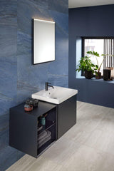 Geberit ONE Seitenelement 45 cm weiß hochglänzend mit Glaseinlegeboden