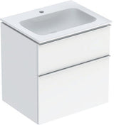 Geberit iCon Set Möbelwaschtisch 60 cm mit Unterschrank, 2 Schubladen, weiß hochglanz