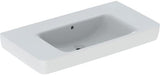 Geberit Renova Plan Waschtisch 90x48 cm mit Ablagefläche, Hahnloch mittig, weiß