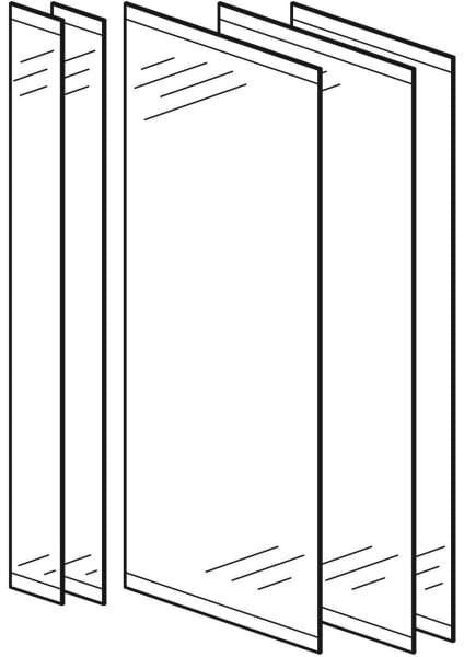 GEBERIT ONE Türen-Set für Spiegelschrank, Breite 75 cm – Passgenaue Ersatz-Elemente