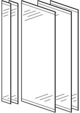 GEBERIT ONE Türen-Set für Spiegelschrank, Breite 75 cm – Passgenaue Ersatz-Elemente