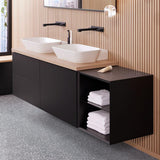 Geberit ONE Seitenelement 45 cm weiß hochglänzend mit Glaseinlegeboden