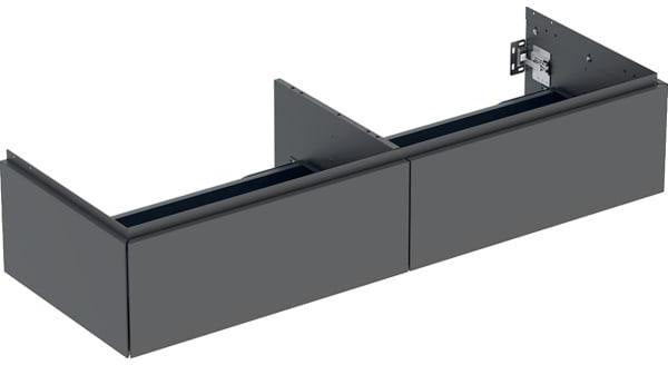 Geberit ONE Unterschrank für Aufsatzwaschtisch, 2 Schubladen, 133,2 cm, weiß hochglänzend