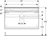 Geberit Renova Plan Waschtischset mit Unterschrank Nussbaum hell KeraTect 55 cm