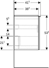 Geberit Acanto Unterschrank für Waschtisch 75 cm, 1 Schublade, weiß hochglänzend