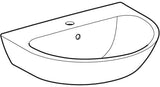 Geberit Renova Waschtisch 60 cm mit Hahnloch & Überlauf, weiß, KeraTect
