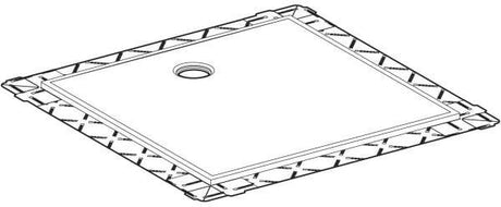 GEBERIT Setaplano Duschfläche 80 x 80 cm aus Varicor, weiß-alpin, rutschhemmend