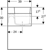 Geberit Bambini Spiel- und Waschlandschaft 90 cm, 2 Waschplätze, ohne Hahnloch, grün
